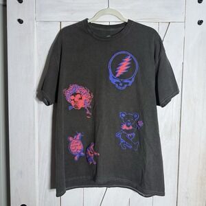 Grateful Dead Shirt Mens XL Black All Dead All The Time Steal Your Face Bear